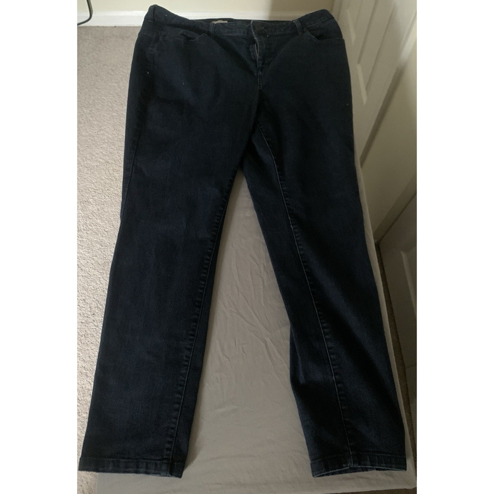 Route 66 Mens Dark Wash Straight Leg Stretch Denim Jeans Blue Size 33 RN42000